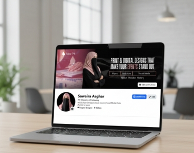 Print and digital design Facebook cover for personal branding by Sawaira Asghar5