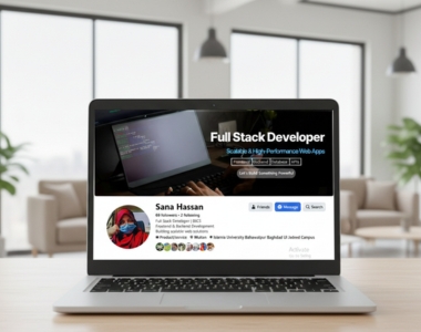 full stack developer personal branding social media design by Sawaira Asghar