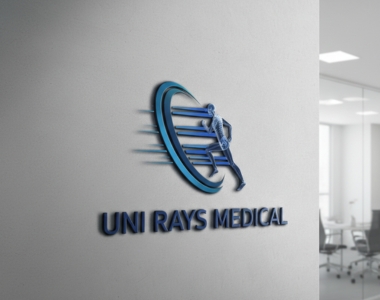 Uni Rays medical branding healthcare identity logo design by Sawaira Asghar