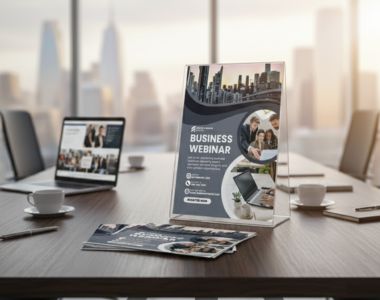 Business webinar campaign flyer design with corporate layout by Sawaira Asghar